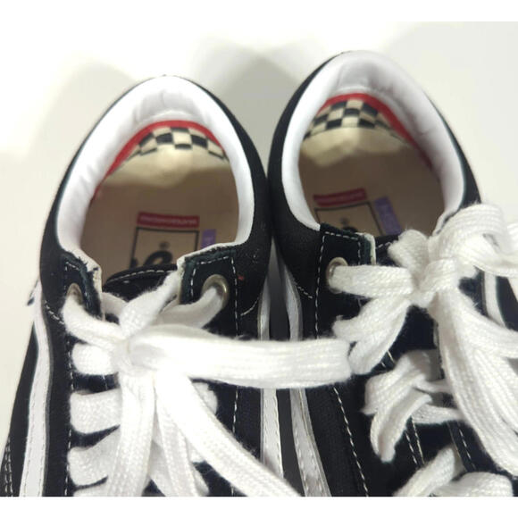 Vans Old Skool Mens Sneakers 6 Black Suede Canvas Lace Up Skateboard Shoes Skate - Picture 5 of 9